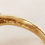 18K Yellow Gold Rokuzan Garnet Cluster Ring, Size US 5.75