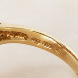 18K Yellow Gold Rokuzan Garnet Cluster Ring, Size US 5.75