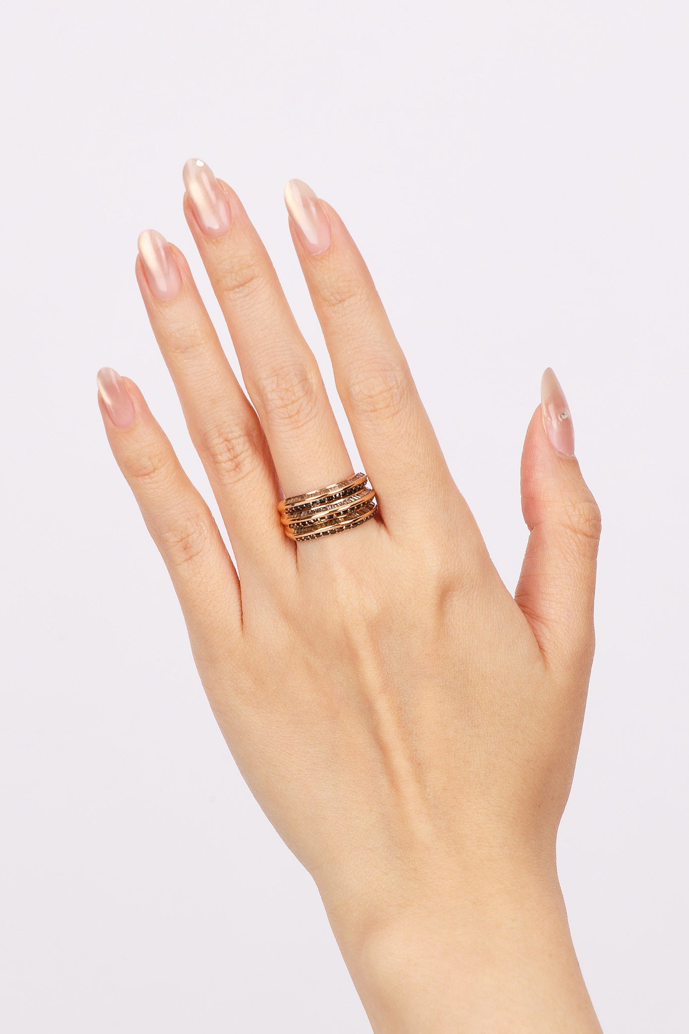 18K Triple Gold Ring