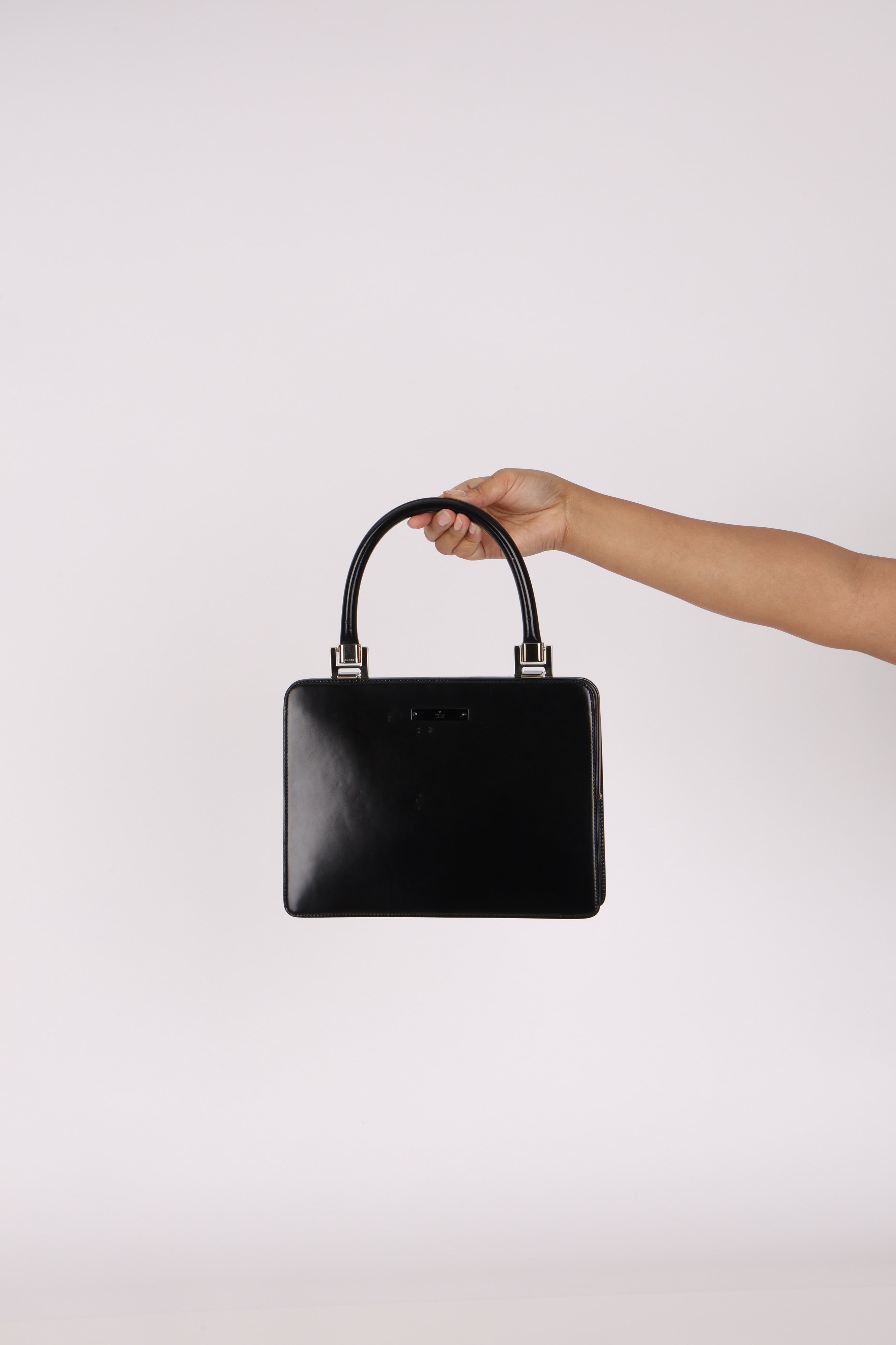 Gucci Double Kisslock Frame Top Handle Bag