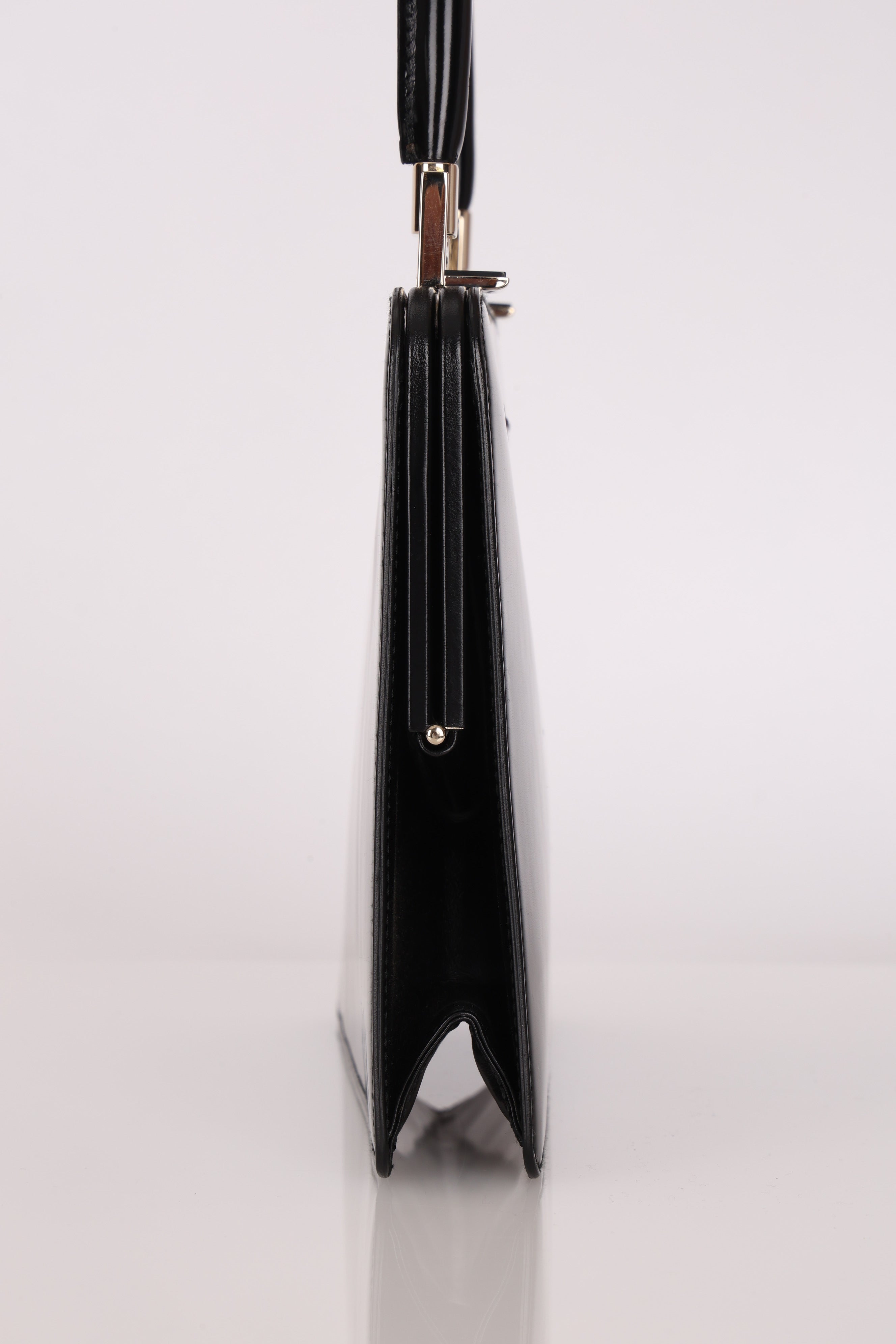 Gucci Double Kisslock Frame Top Handle Bag