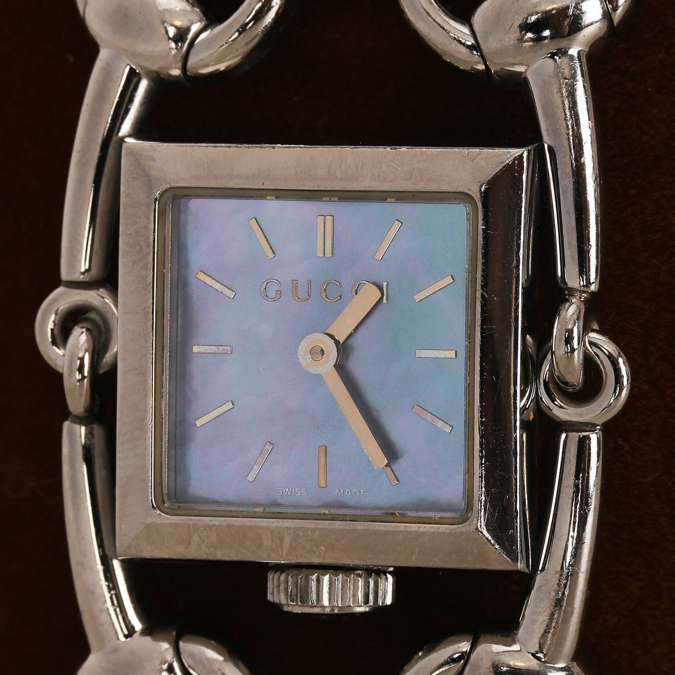Gucci Stainless Steel Signorial Shell Watch
