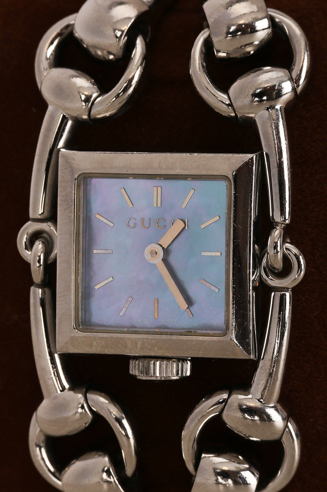 Gucci Stainless Steel Signorial Shell Watch