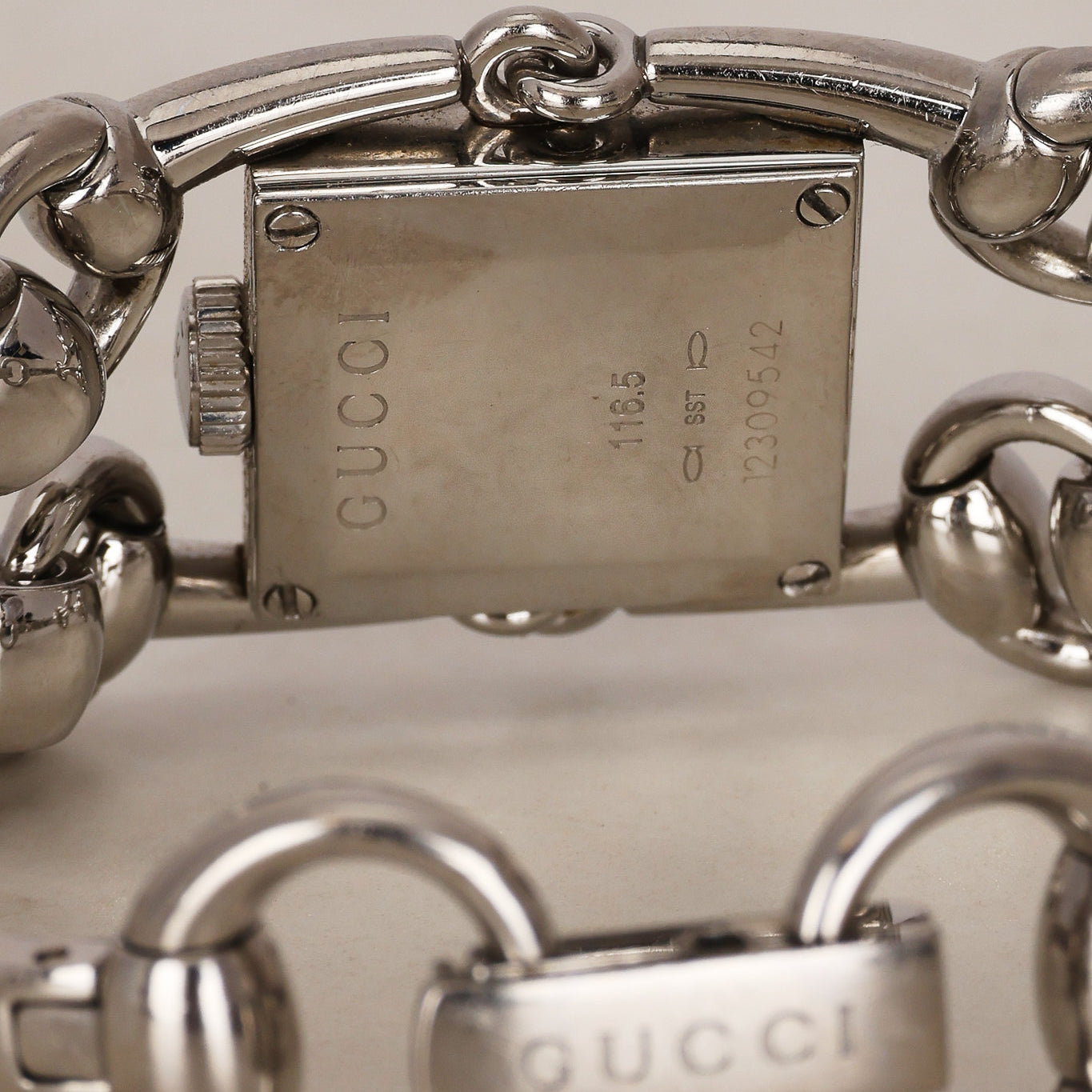 Gucci Stainless Steel Signorial Shell Watch