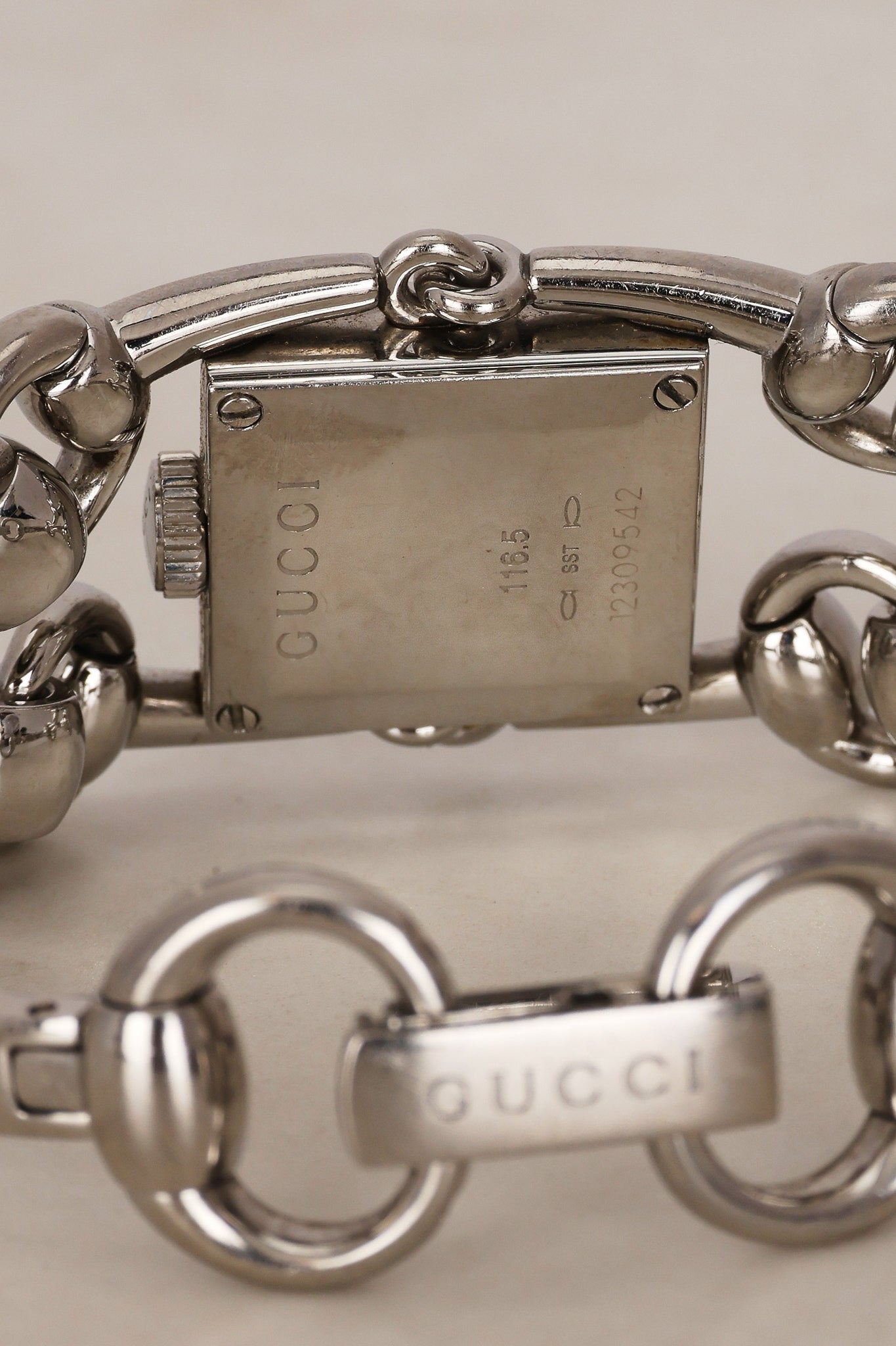 Gucci Stainless Steel Signorial Shell Watch
