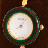 Gucci Multicolor Bezel Gold Watch