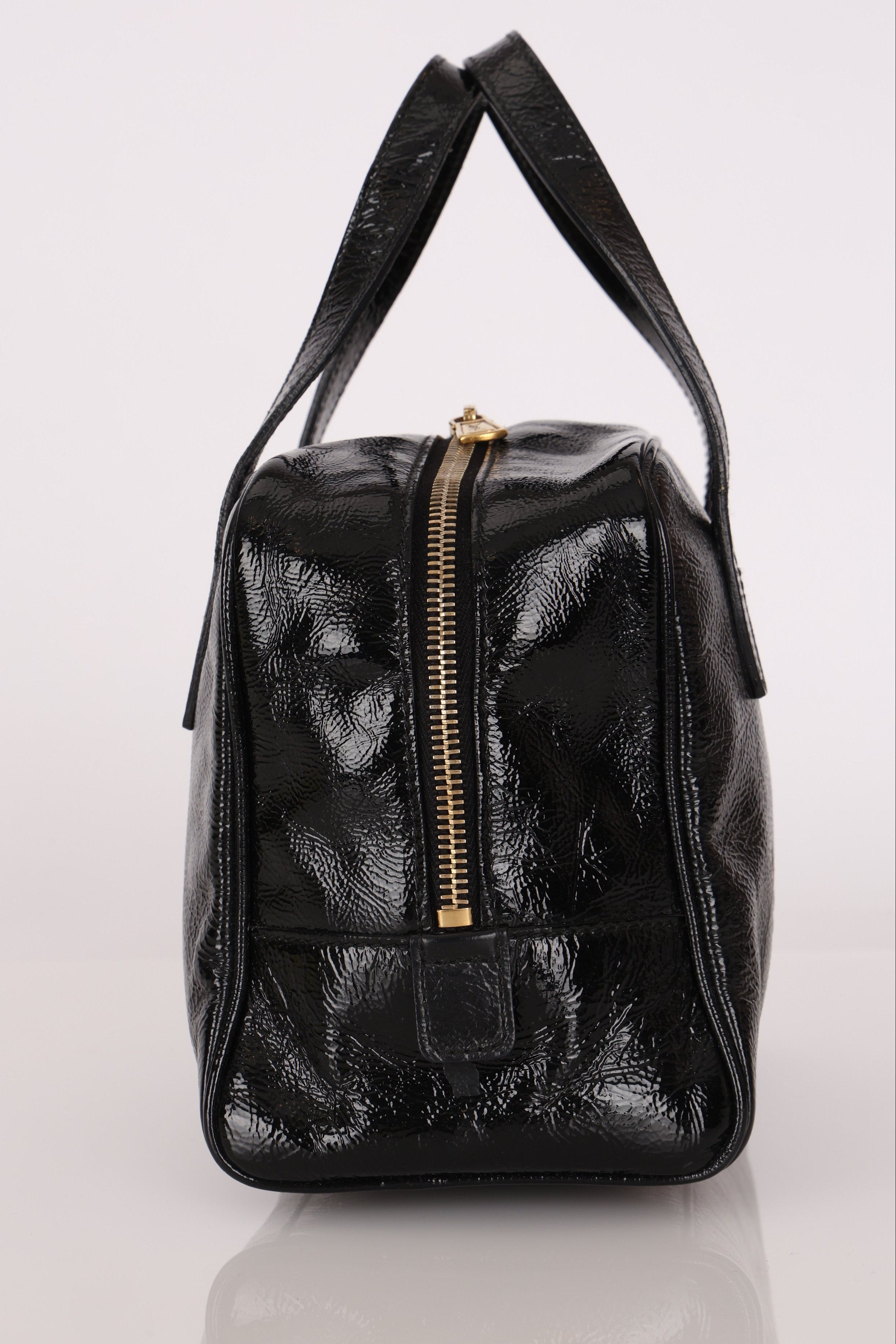Yves Saint Laurent Y-Mail Bag Black Patent