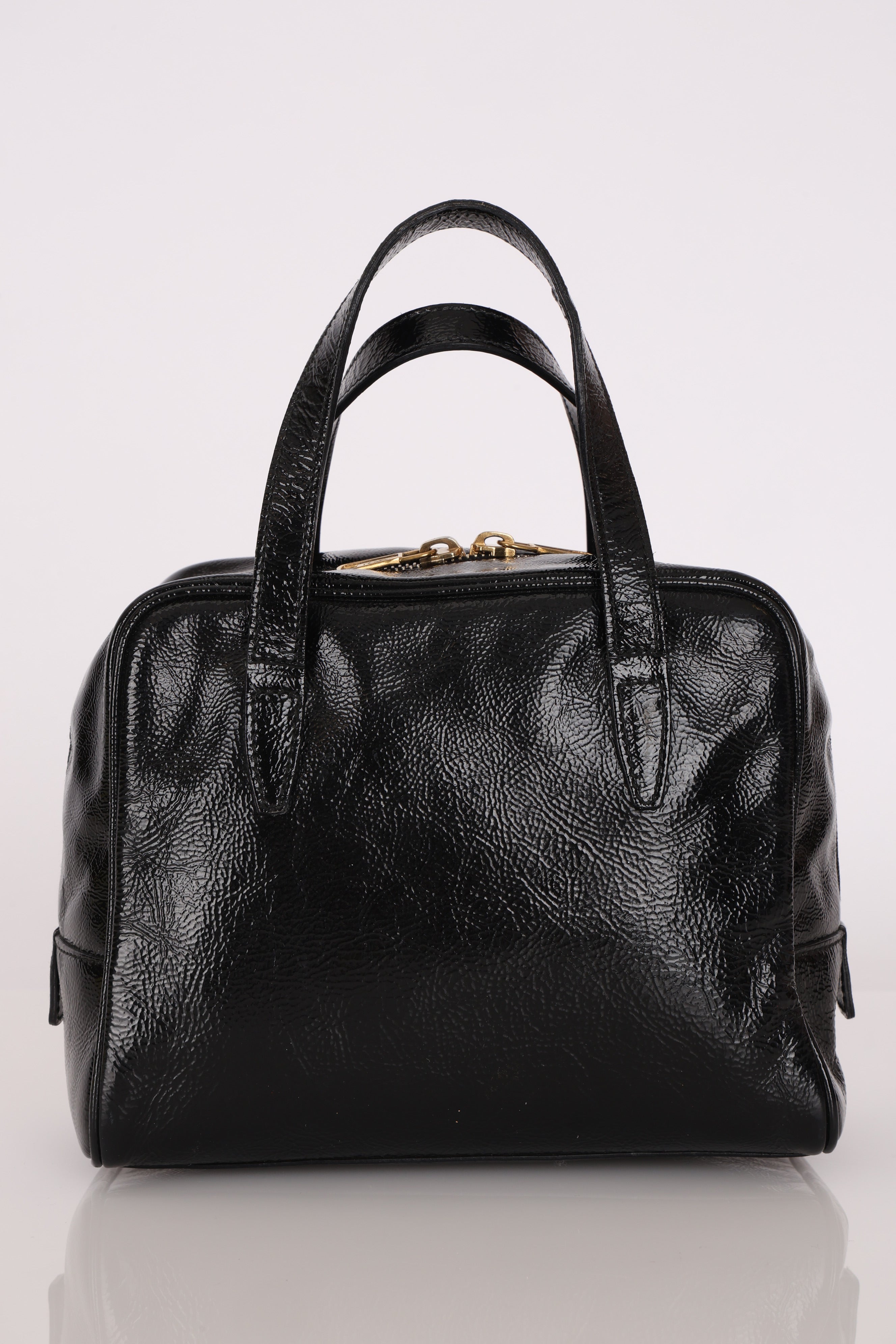 Yves Saint Laurent Y-Mail Bag Black Patent