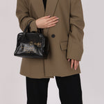 Yves Saint Laurent Y-Mail Bag Black Patent