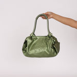 Loewe Aire Hobo Metallic Green Nappa