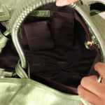 Loewe Aire Hobo Metallic Green Nappa