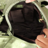 Loewe Aire Hobo Metallic Green Nappa