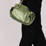 Loewe Aire Hobo Metallic Green Nappa