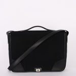 Hermès Victoria Messenger Bag Noir Toile and Swift PHW 2004