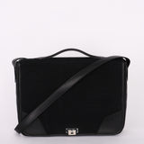 Hermès Victoria Messenger Bag Noir Toile and Swift PHW 2004
