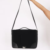 Hermès Victoria Messenger Bag Noir Toile and Swift PHW 2004