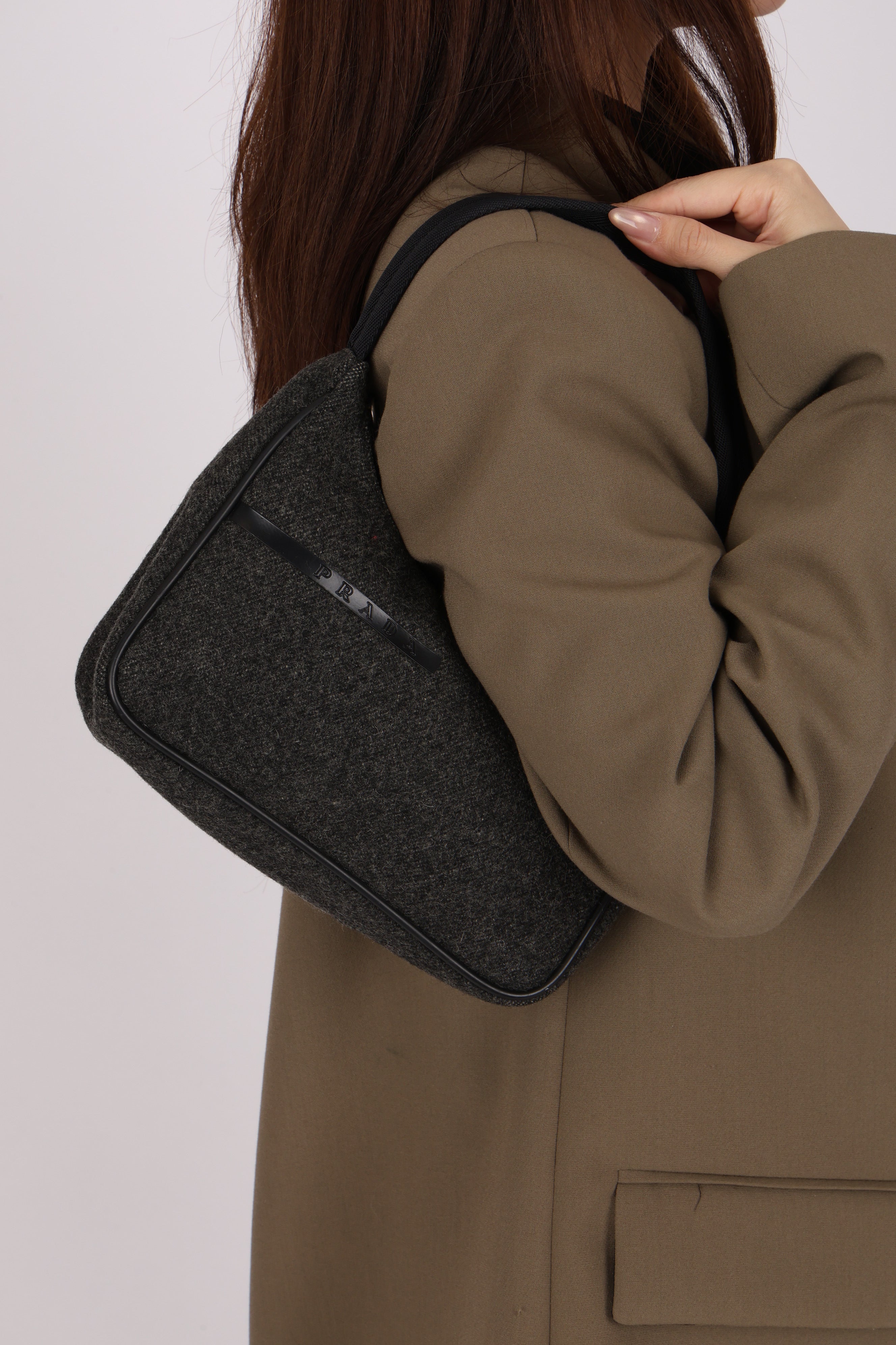 Prada Sport Wool Shoulder Bag