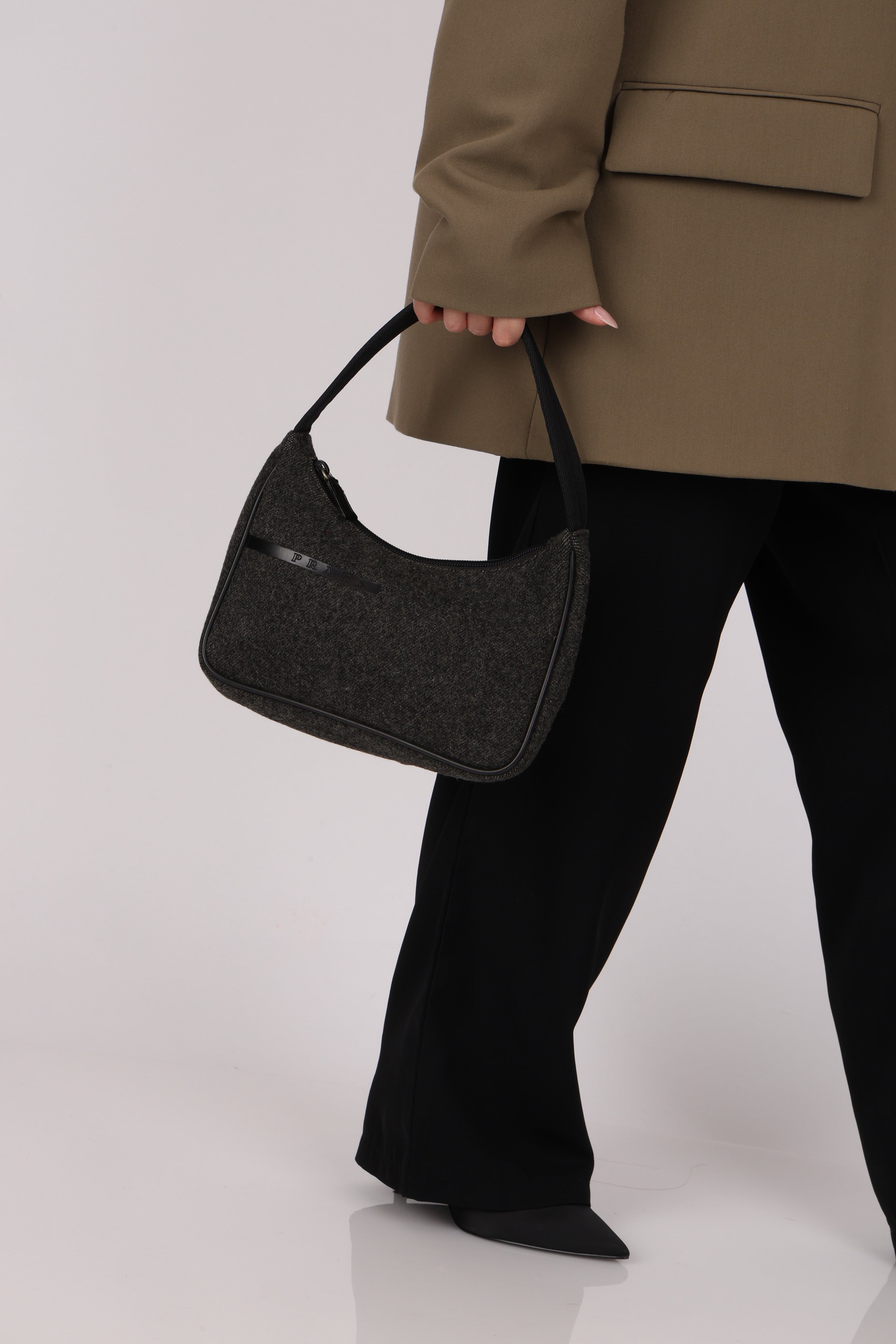 Prada Sport Wool Shoulder Bag
