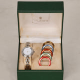 Gucci Multicolor Bezel Silver Watch