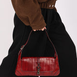 Rare Gucci Jackie Flap Red Eel Skin