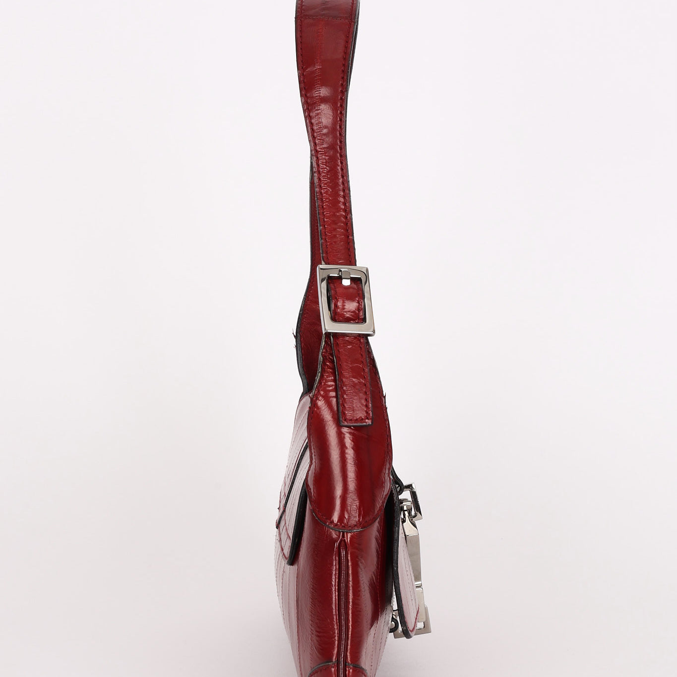 Rare Gucci Jackie Flap Red Eel Skin