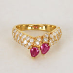 18K Ruby & Diamond Gold Ring