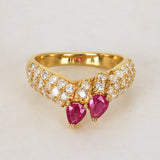 18K Ruby & Diamond Gold Ring