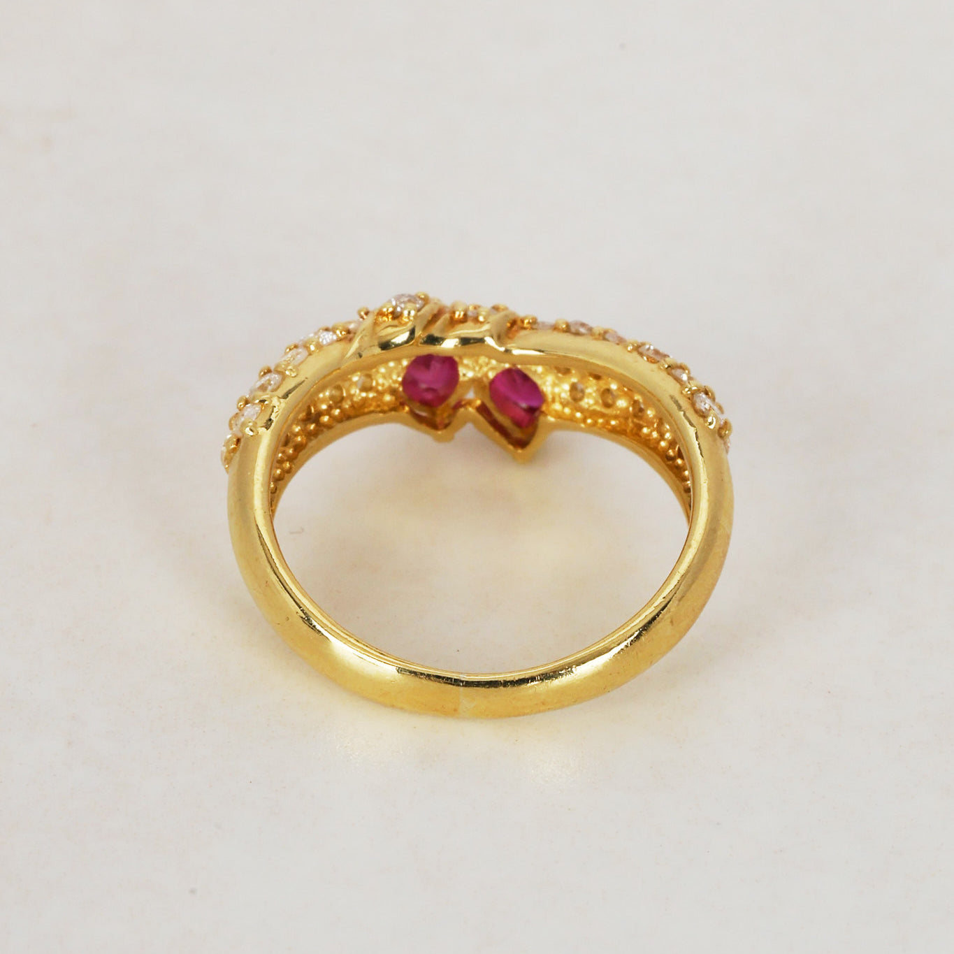 18K Ruby & Diamond Gold Ring