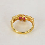 18K Ruby & Diamond Gold Ring