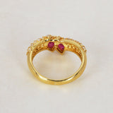 18K Ruby & Diamond Gold Ring