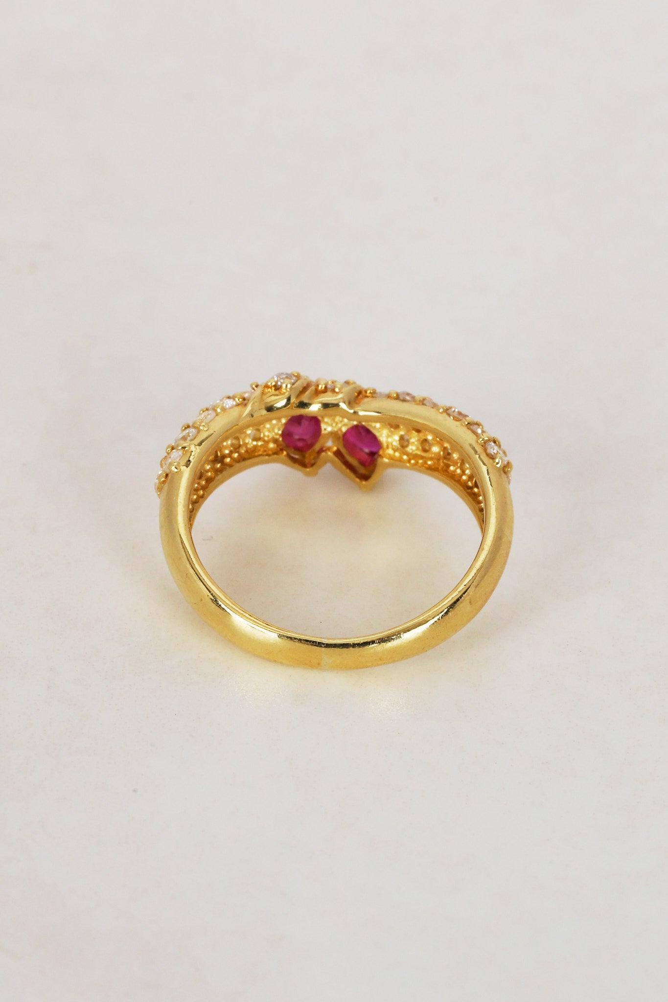 18K Ruby & Diamond Gold Ring