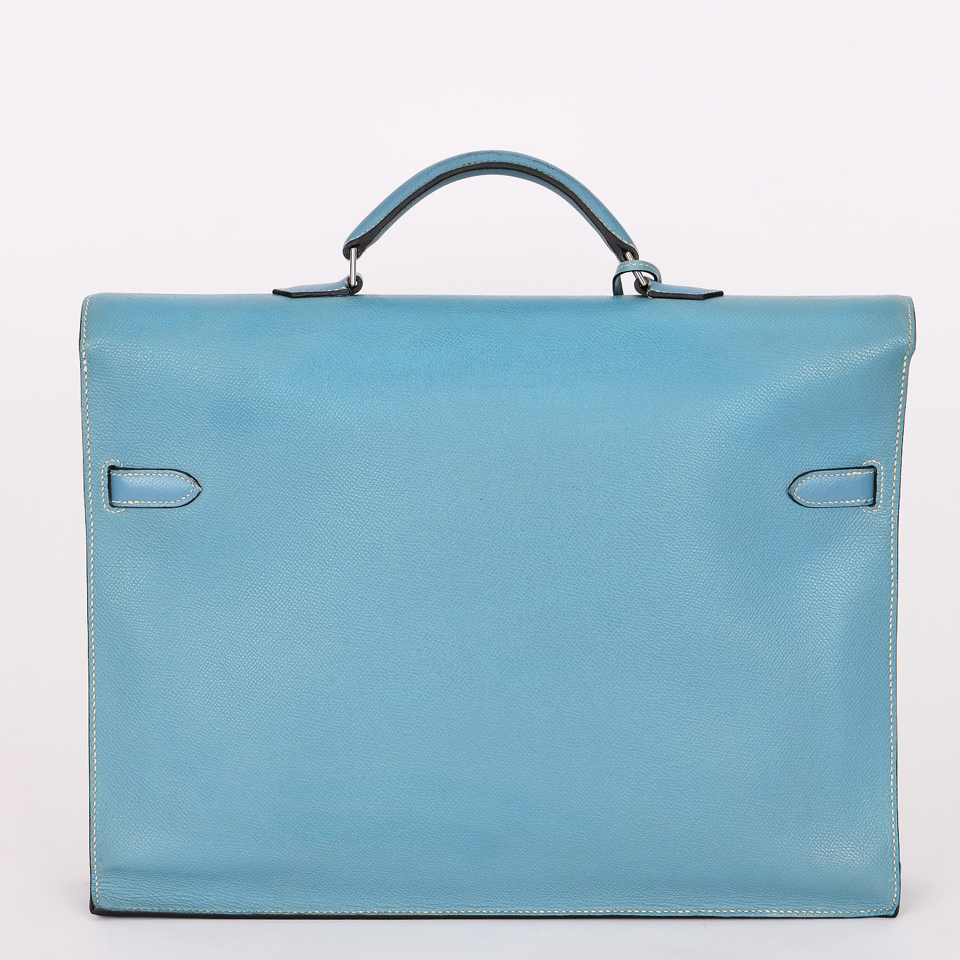 Hermès Kelly Depeche Briefcase Blue Jean Epsom PHW