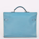 Hermès Kelly Depeche Briefcase Blue Jean Epsom PHW