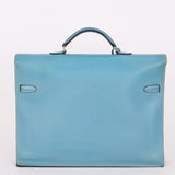 Hermès Kelly Depeche Briefcase Blue Jean Epsom PHW