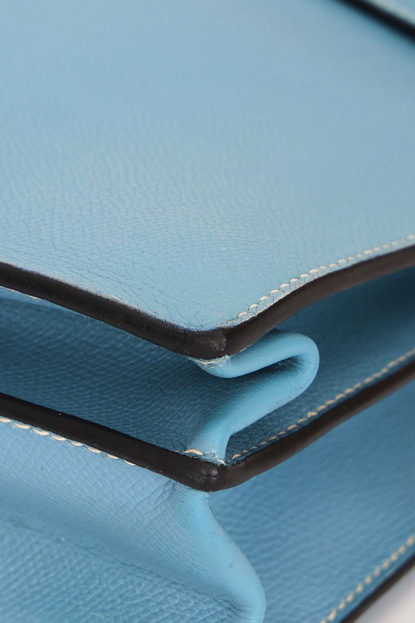Hermès Kelly Depeche Briefcase Blue Jean Epsom PHW