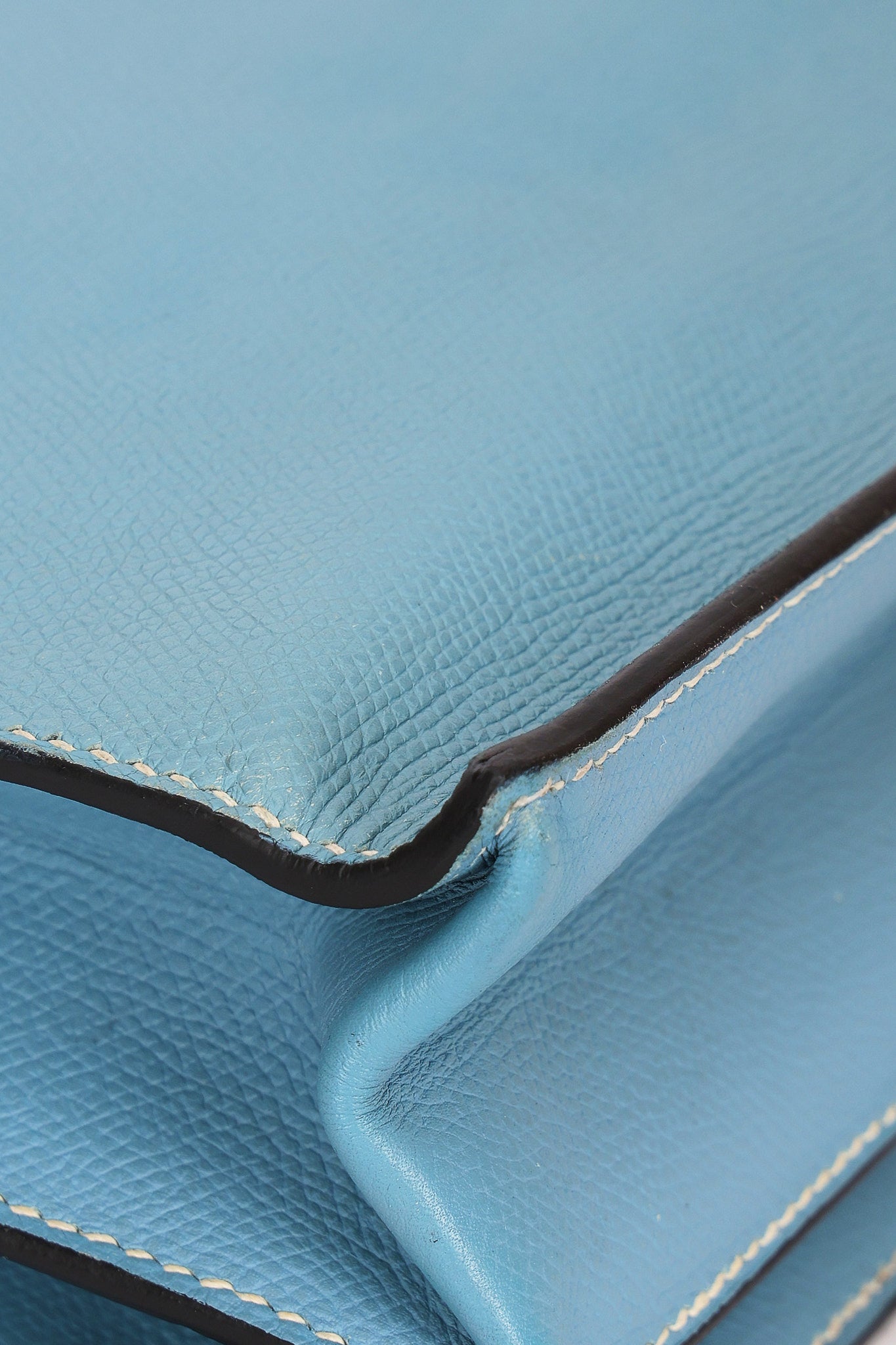 Hermès Kelly Depeche Briefcase Blue Jean Epsom PHW