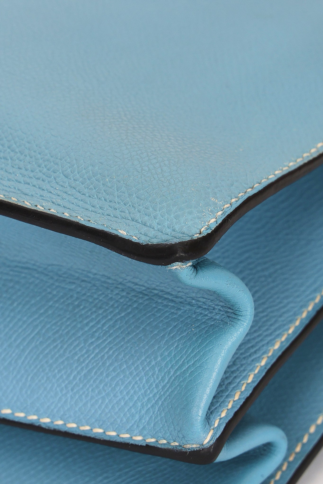 Hermès Kelly Depeche Briefcase Blue Jean Epsom PHW