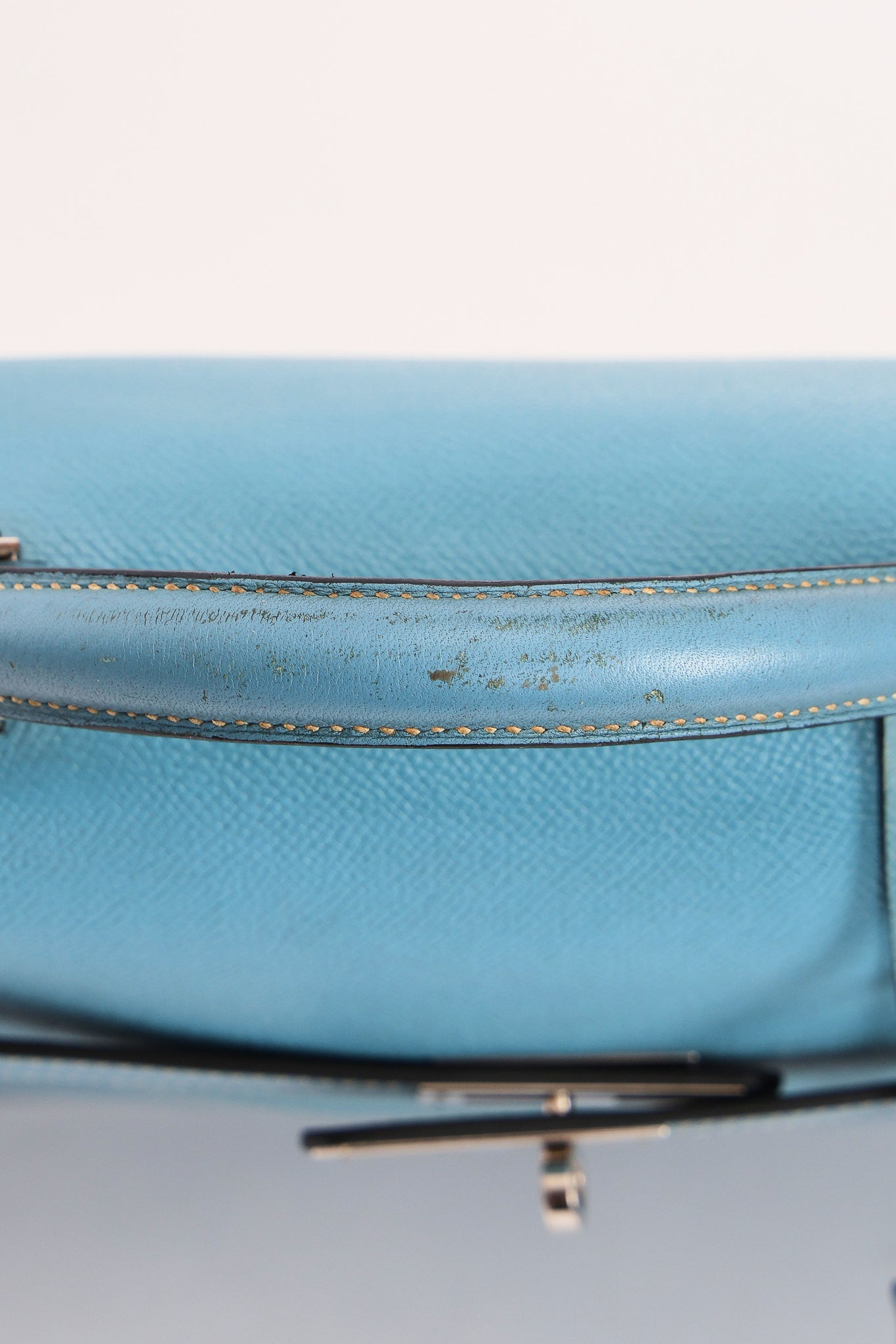 Hermès Kelly Depeche Briefcase Blue Jean Epsom PHW