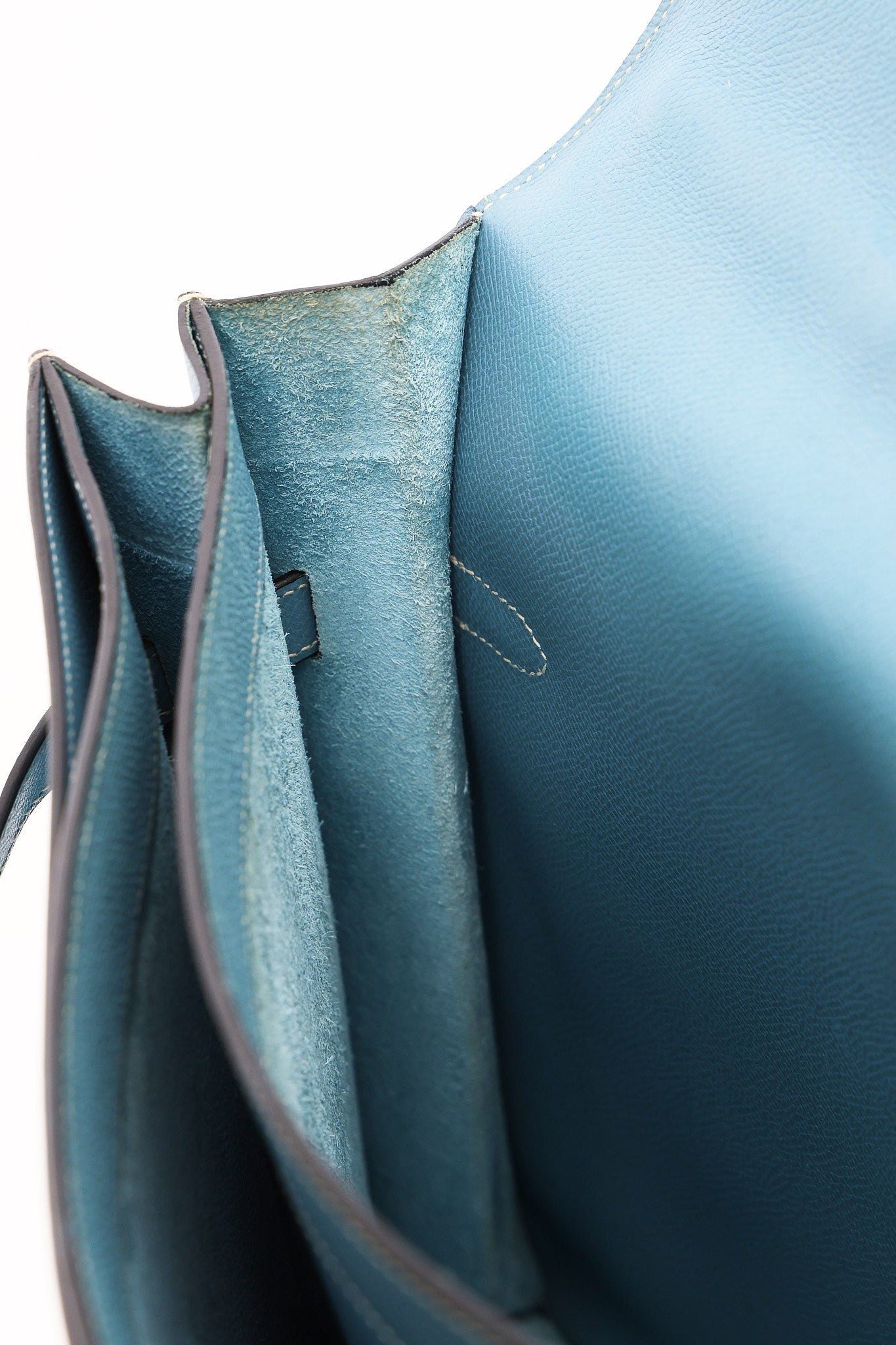 Hermès Kelly Depeche Briefcase Blue Jean Epsom PHW