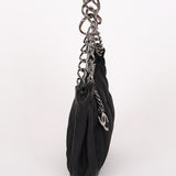 Chanel Chocolate Bar Pochette Black Nylon and Lambskin 2003 DSHW