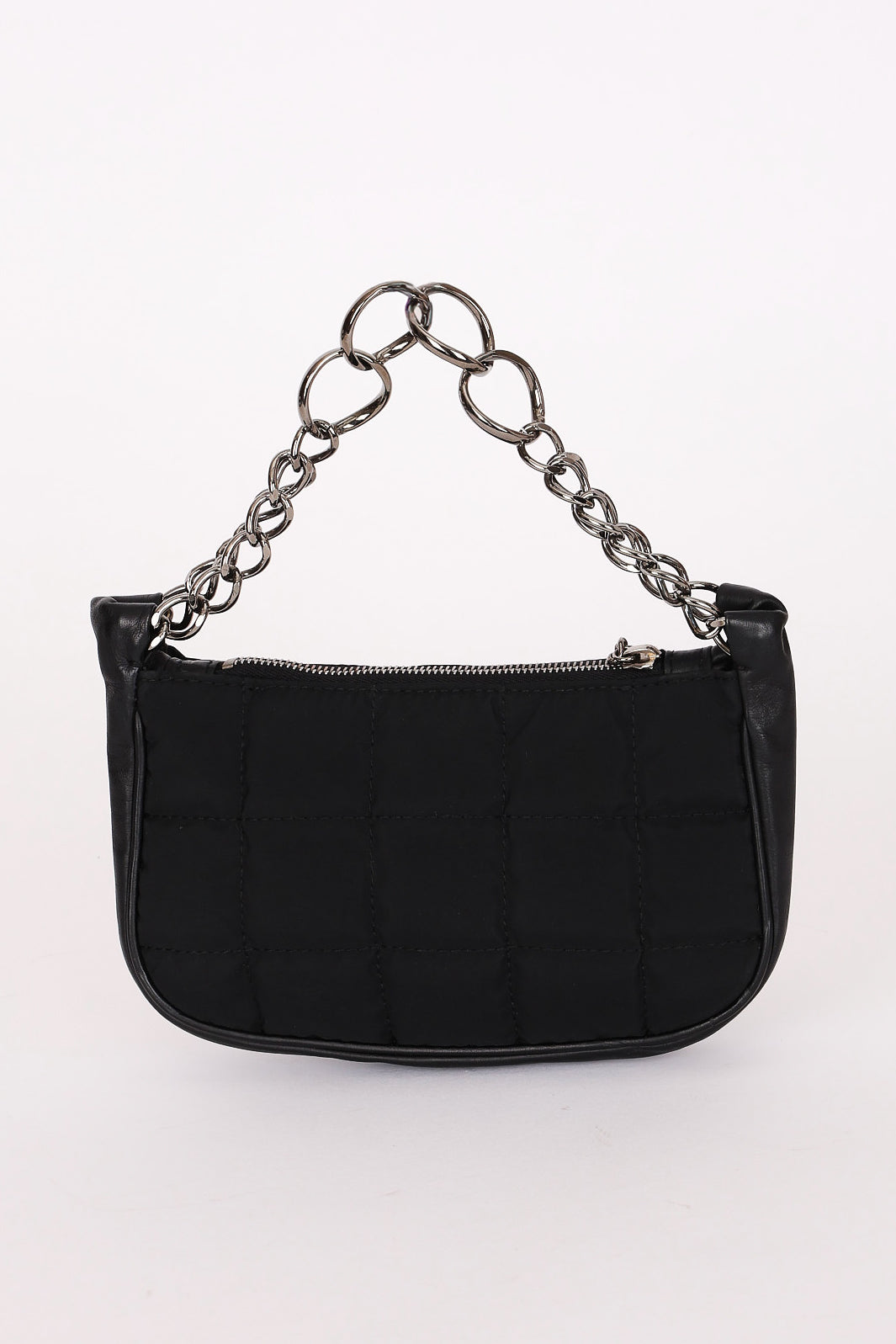 Chanel Chocolate Bar Pochette Black Nylon and Lambskin 2003 DSHW