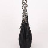Chanel Chocolate Bar Pochette Black Nylon and Lambskin 2003 DSHW