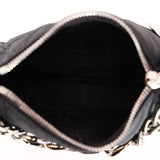 Chanel Chocolate Bar Pochette Black Nylon and Lambskin 2003 DSHW