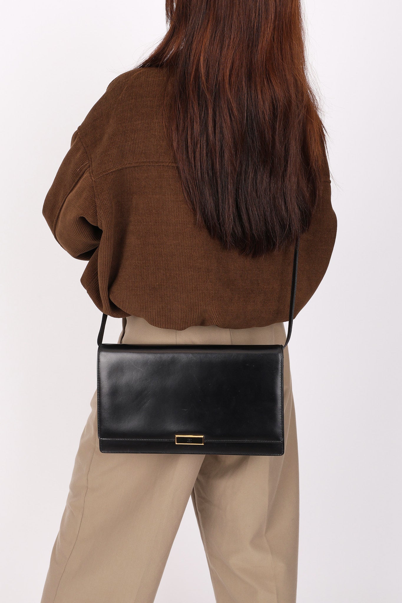 Gucci Clutch with Strap Black Boxcalf