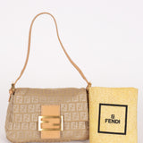 Fendi Zucchino Mini Baguette Bag GHW