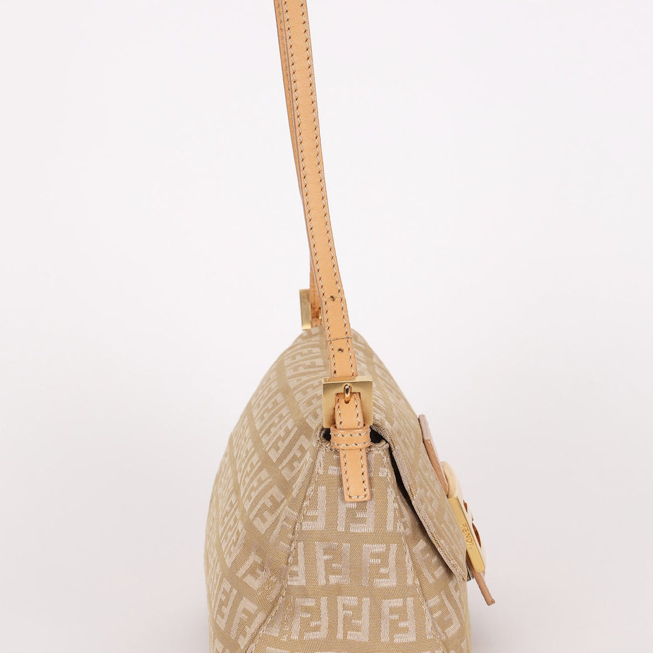 Fendi Zucchino Mini Baguette Bag GHW