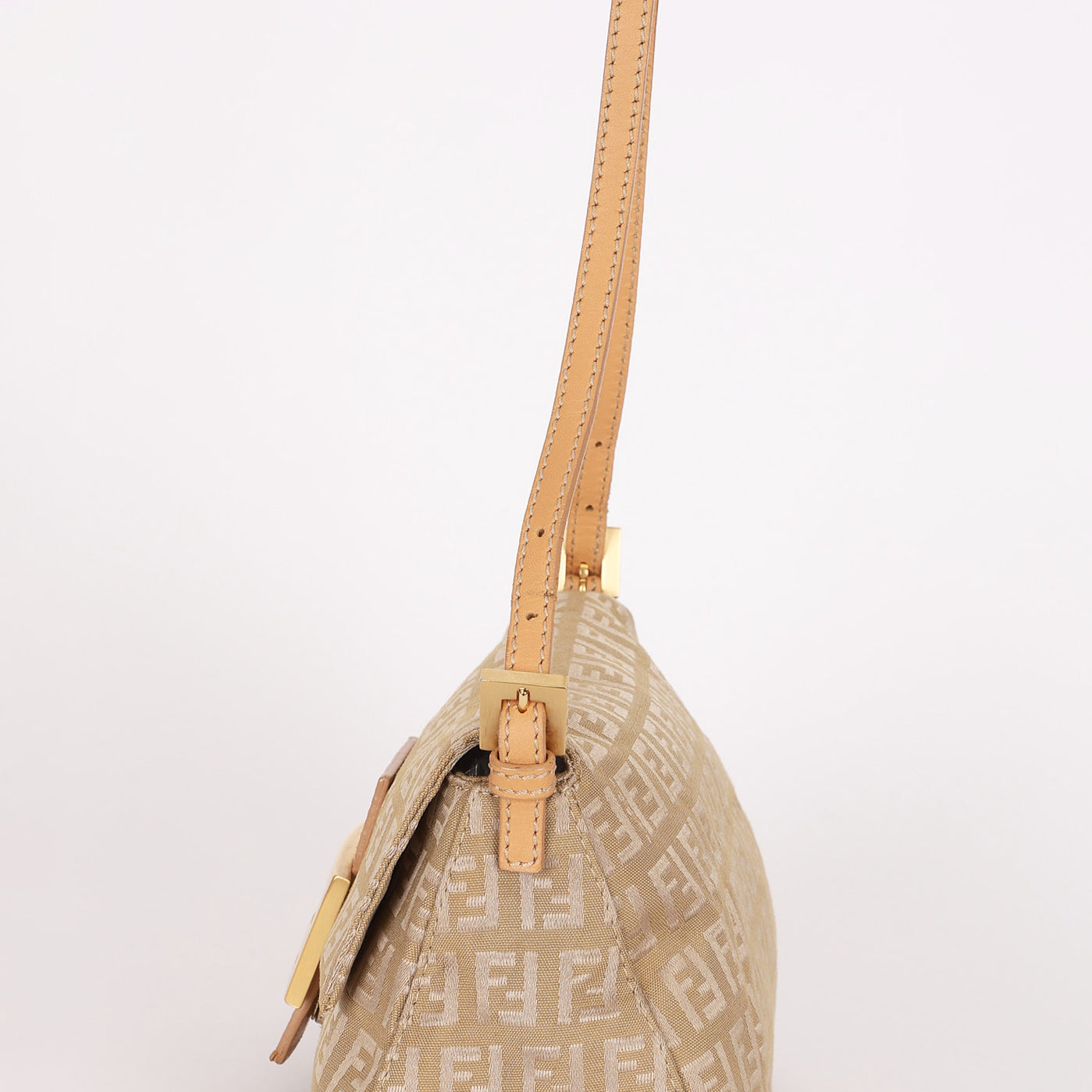 Fendi Zucchino Mini Baguette Bag GHW