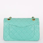 Chanel Small Classic Double Flap Turquoise Lambskin 24K GP