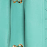 Chanel Small Classic Double Flap Turquoise Lambskin 24K GP