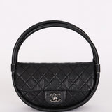 Ultra-Rare Chanel Mini Hula Hoop Bag Black Lambskin 2013 SHW